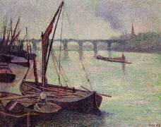 La Tamise au pont de Vauxhall (Maximilien Luce) - Muzeo.com