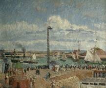L'Anse des pilotes au Havre, haute mer après midi, soleil (Camille Pissarro) - Muzeo.com