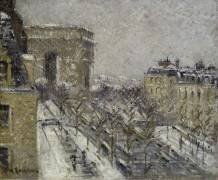 L’Arc de Triomphe de Paris sous la neige (Gustave Loiseau) - Muzeo.com