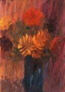 Large Nature Morte : Dahlia Rouge et Jaune (Alexej von Jawlensky) - Muzeo.com