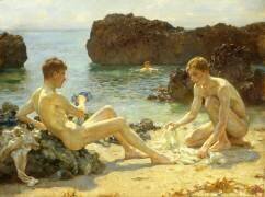 Le bain de soleil (Henry Scott Tuke) - Muzeo.com