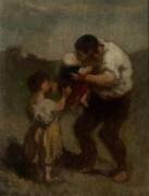Le baiser ou Un homme et son enfant (Honoré Daumier) - Muzeo.com