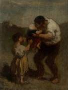 Le baiser ou Un homme et son enfant (Honoré Daumier) - Muzeo.com