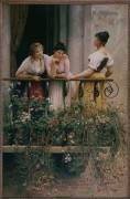 Le Balcon (Eugene Von Blaas) - Muzeo.com