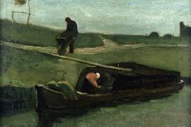Le bateau à tourbe (Vincent van Gogh) - Muzeo.com