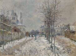 Le boulevard de Pontoise enneigé à Argenteuil (Claude Monet) - Muzeo.com