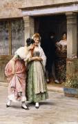 Le Bouquet du Dimanche (Eugene Von Blaas) - Muzeo.com