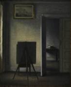 Le chevalet de l'artiste (Vilhelm Hammershoi) - Muzeo.com