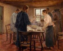 Le Christ chez les paysans (Fritz von Uhde) - Muzeo.com
