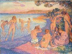 Le coucher de Soleil : l'Heure Embrasée (Theo van Rysselberghe) - Muzeo.com