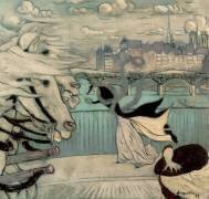 Le coup de vent sur le pont de la Seine (Louis Anquetin) - Muzeo.com