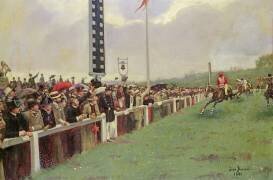 Le parcours à Longchamps (Jean Béraud) - Muzeo.com