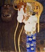 Le Désir de bonheur, détail de la Frise Beethoven (Gustav Klimt) - Muzeo.com