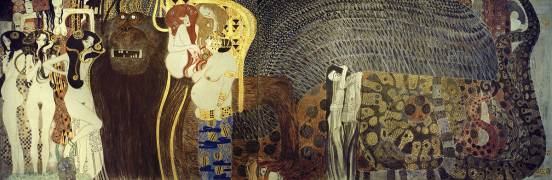 Le Désir de bonheur, détail de la Frise Beethoven (Gustav Klimt) - Muzeo.com
