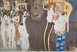 Le Désir de bonheur, détail de la Frise Beethoven (Gustav Klimt) - Muzeo.com