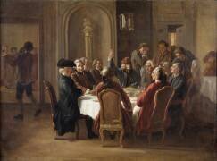 le Diner des Philosophes à Ferney (Jean Huber) - Muzeo.com