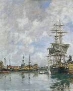 Le Dock de Deauville (Eugène Boudin) - Muzeo.com