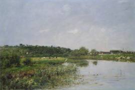 Le fleuve à La Touques (Eugène Boudin) - Muzeo.com
