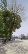 Le Jardins des Tuileries avec l'Arc de Triomphe du Carrousel (Edme-Emile Laborne) - Muzeo.com