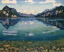 Le Lac de Thoune avec réflexion (Ferdinand Hodler) - Muzeo.com
