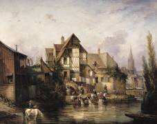 Le lavoir des Petits Murs (Victor Theophile Tesniere) - Muzeo.com