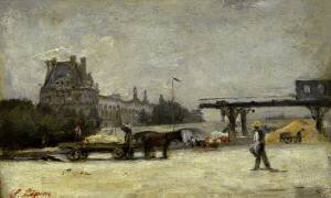 Le Louvre vu des Quais (Stanislas Victor Edouard...) - Muzeo.com