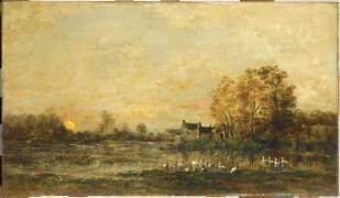 Le Marais, au soleil couchant (Charles-François Daubigny) - Muzeo.com