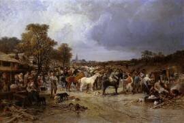 Le marché aux chevaux de Honnebont (Jules Achille Noël) - Muzeo.com