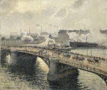 Le Pont Boïeldieu à Rouen, soleil couchant, temps brumeux (Camille Pissarro) - Muzeo.com