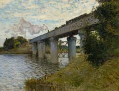 Le pont du chemin de fer à Argenteuil (Val d'Oise) (Claude Monet) - Muzeo.com