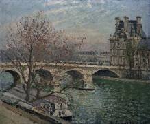 Le Pont Royal et le Pavillon de Flore (Camille Pissarro) - Muzeo.com