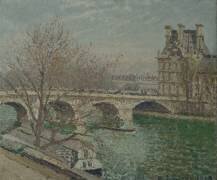 Le Pont Royal et le pavillon de Flore (Camille Pissarro) - Muzeo.com