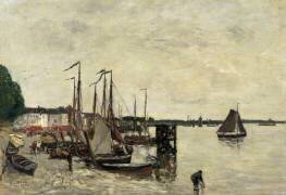 Le Port d'Anvers (Eugène Boudin) - Muzeo.com