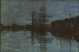 Le port de Dieppe la nuit (Henri Guérard) - Muzeo.com