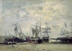 Le port de Portieux (Eugène Boudin) - Muzeo.com