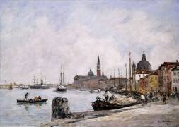 Le Quai de la Giudecca (Eugène Boudin) - Muzeo.com