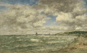 Le rivage de Deauville (Eugène Boudin) - Muzeo.com