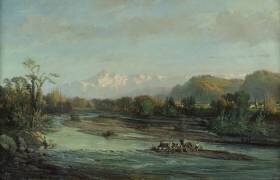Le ruisseau de montagne et le Pic du Midi (Victor Venat) - Muzeo.com
