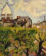 Le Sacré-Coeur vu du jardin de la rue Cortot (Suzanne Valadon) - Muzeo.com