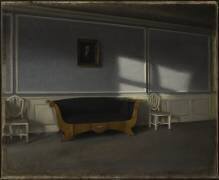 Le soleil dans le salon III (Vilhelm Hammershoi) - Muzeo.com