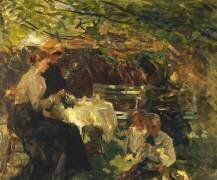 Le thé dans le jardin (Walter Frederick Osborne) - Muzeo.com