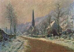 L'église de Jeufosse en hiver (Claude Monet) - Muzeo.com