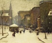 L'église de Park Street dans la neige (Arthur Clifton Goodwin) - Muzeo.com