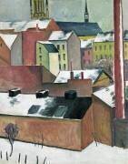 L'Eglise de Sainte Marie de Bonn sous la neige (August Macke) - Muzeo.com