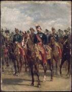 L'empereur Napoléon III à cheval entouré de son état-major (Jean-Louis-Ernest Meissonier) - Muzeo.com