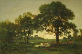 Les Chênes de l'Etang (Théodore Rousseau) - Muzeo.com