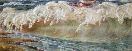 Les chevaux de Neptune (Walter Crane) - Muzeo.com