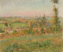 Les coteaux de Thierceville vue de la cavée, environs d'Eragny (Camille Pissarro) - Muzeo.com