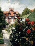 Les Dahlias; Jardin de Petit-Gennevilliers (Gustave Caillebotte) - Muzeo.com