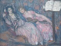 Les deux violonistes (Edmond Aman-Jean) - Muzeo.com